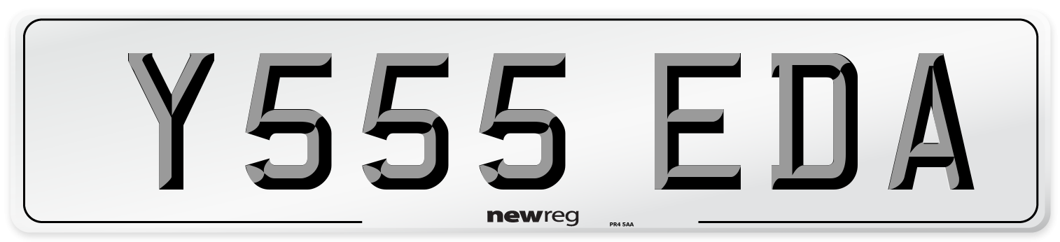 Y555 EDA Number Plate from New Reg